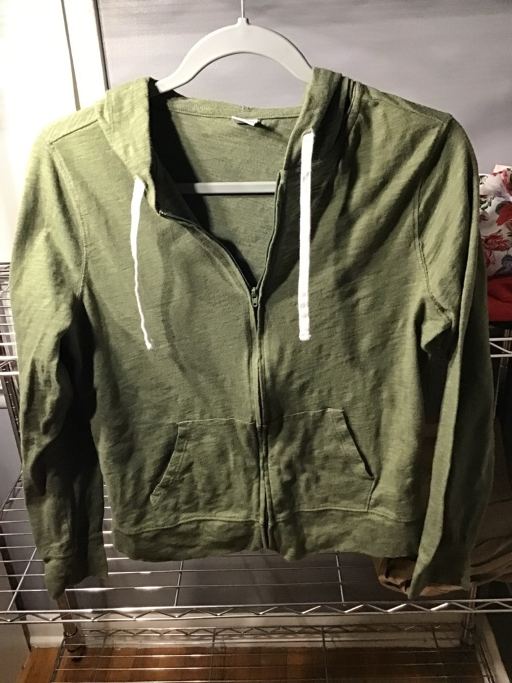 Old Navy Olive Green Zip-Up Hoodie Jacket